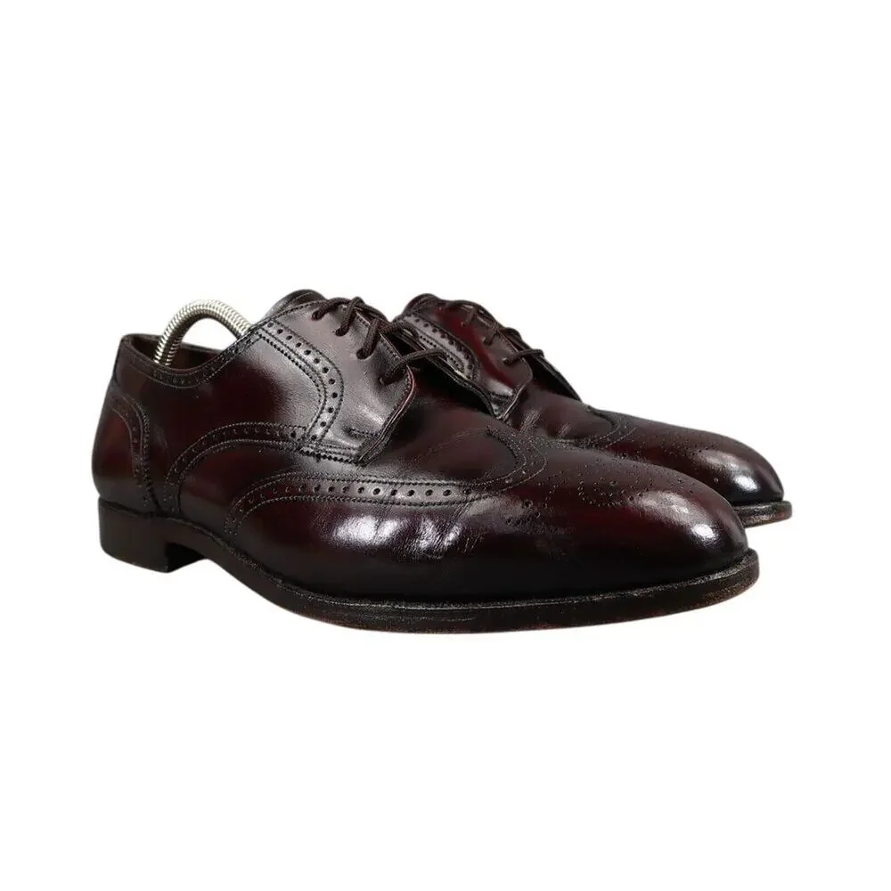 ET Wright Shoes Mens 10 Oxford Derby Wingtip Brogue Leather Classic Dress Formal